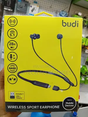 Budi Neckband Earphone Wireless Bluetooth Headset