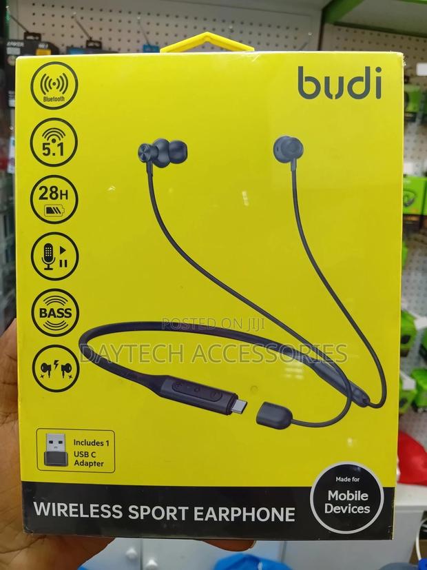 Budi Neck-Mounted Wireless Sport Earphone - Black