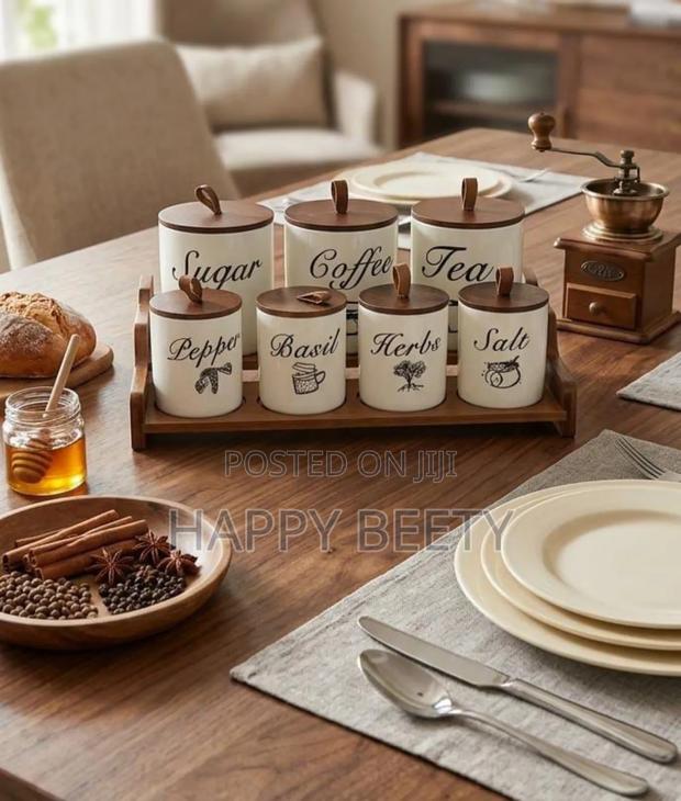 Luxury 8pc -Piece Canister Set
(1 Tray + 7 Canisters )