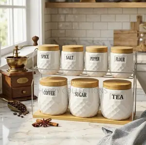 Luxury 8pc -Piece Canister Set 
(1 Tray + 7 Canisters )