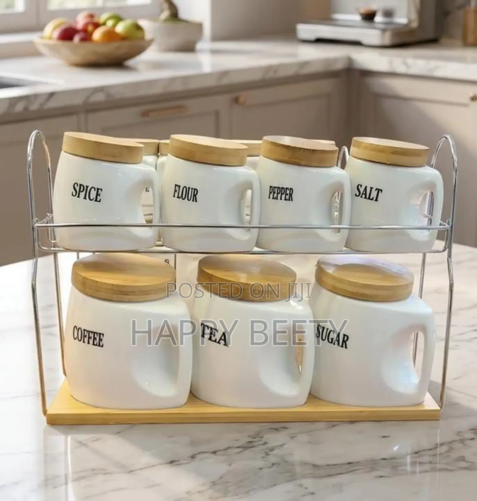 Luxury 8pc -Piece Canister Set 
(1 Tray + 7 Canisters )