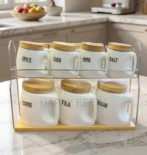 Luxury 8pc -Piece Canister Set 
(1 Tray + 7 Canisters )