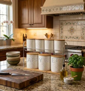 Luxury 8pc -Piece Canister Set 
(1 Tray + 7 Canisters )