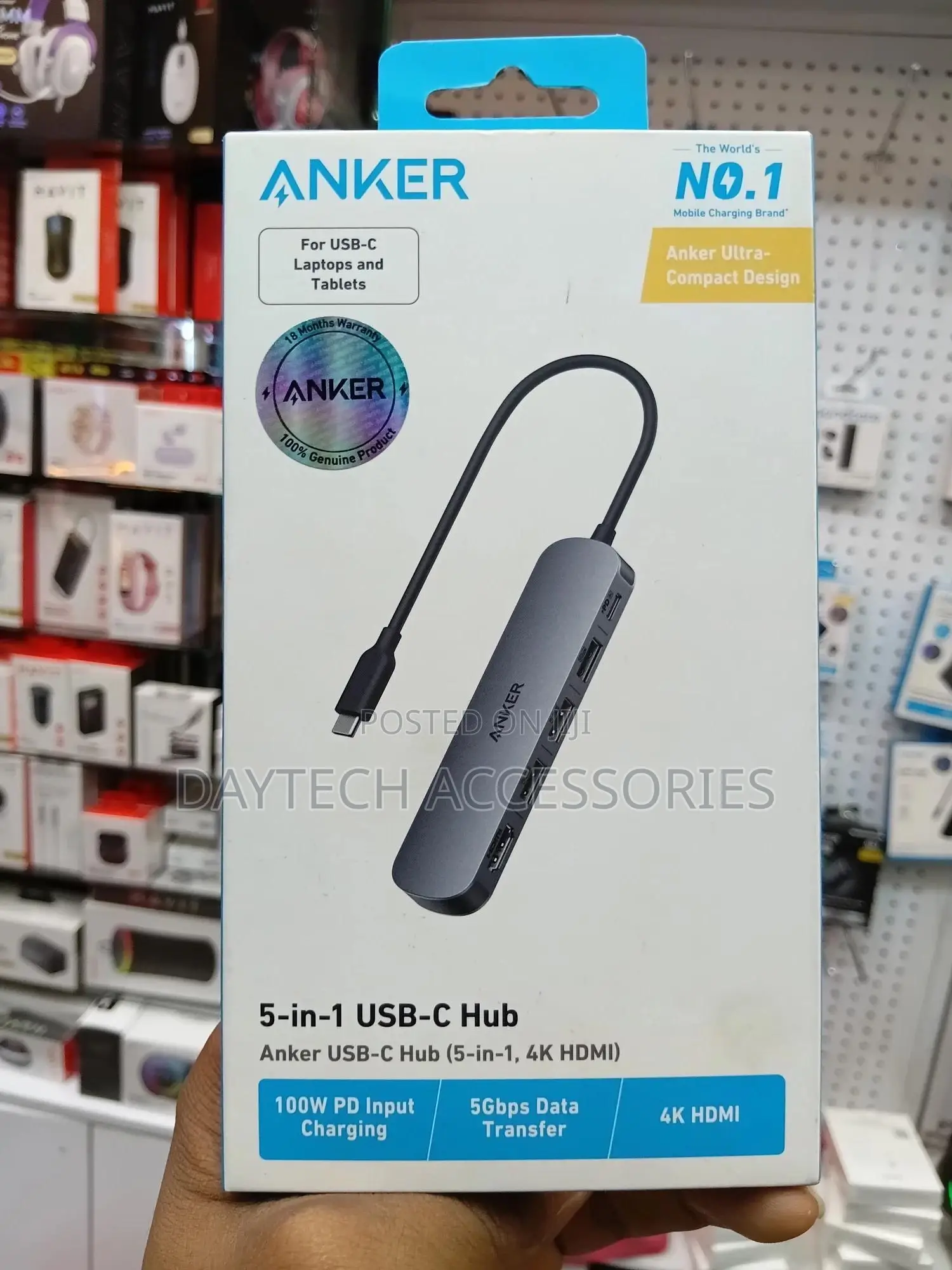 Anker Usb-C Hub (5-in-1, Hdmi) – A8357ha0 – Black