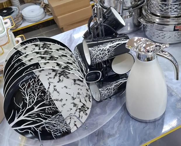 13pcs Dinner Set With Plates, Mugs Flask –Pt