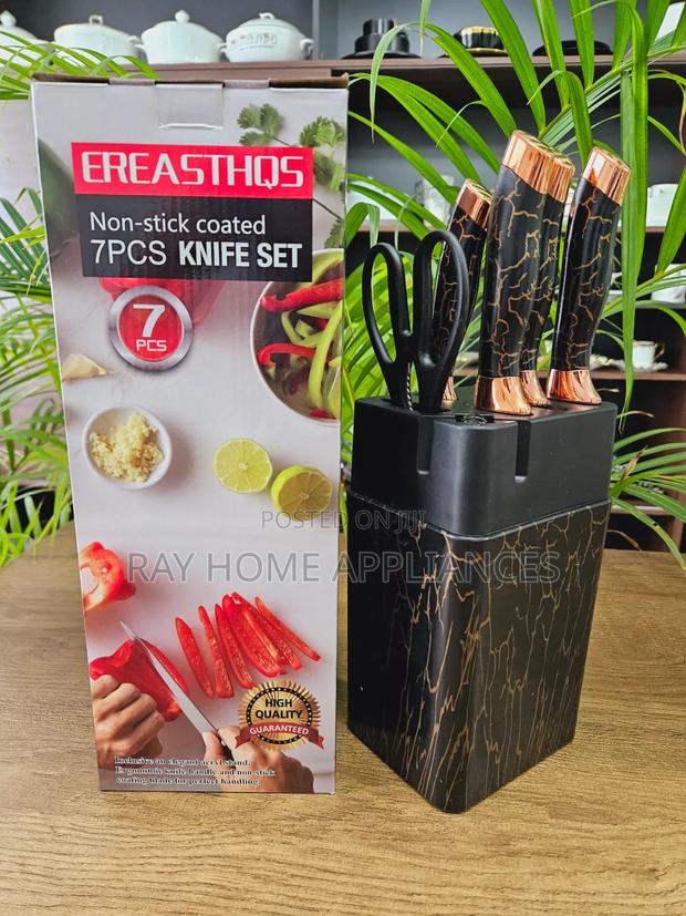 7pieces Knife Set White Black - thumbnail 2