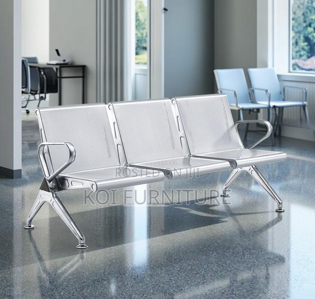 Office Bench : 3-Seater Heavy Duty Silver Bench - thumbnail 7