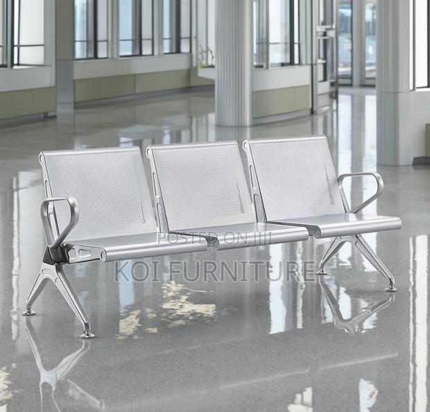 Office Bench : 3-Seater Heavy Duty Silver Bench - thumbnail 8