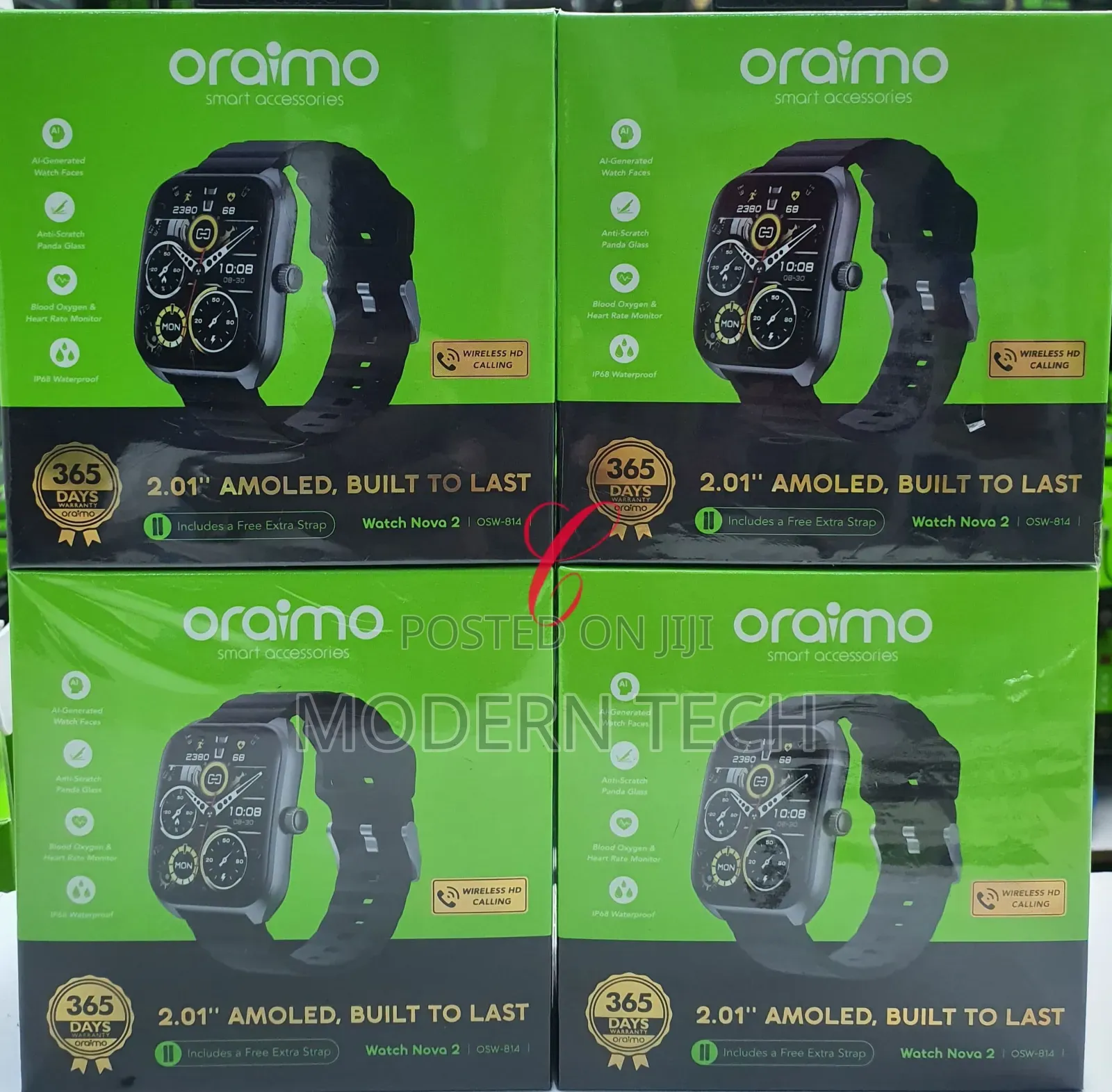 Oraimo Watch Nova 2 2.01" Amoled Ip68 Curved Smart Watch