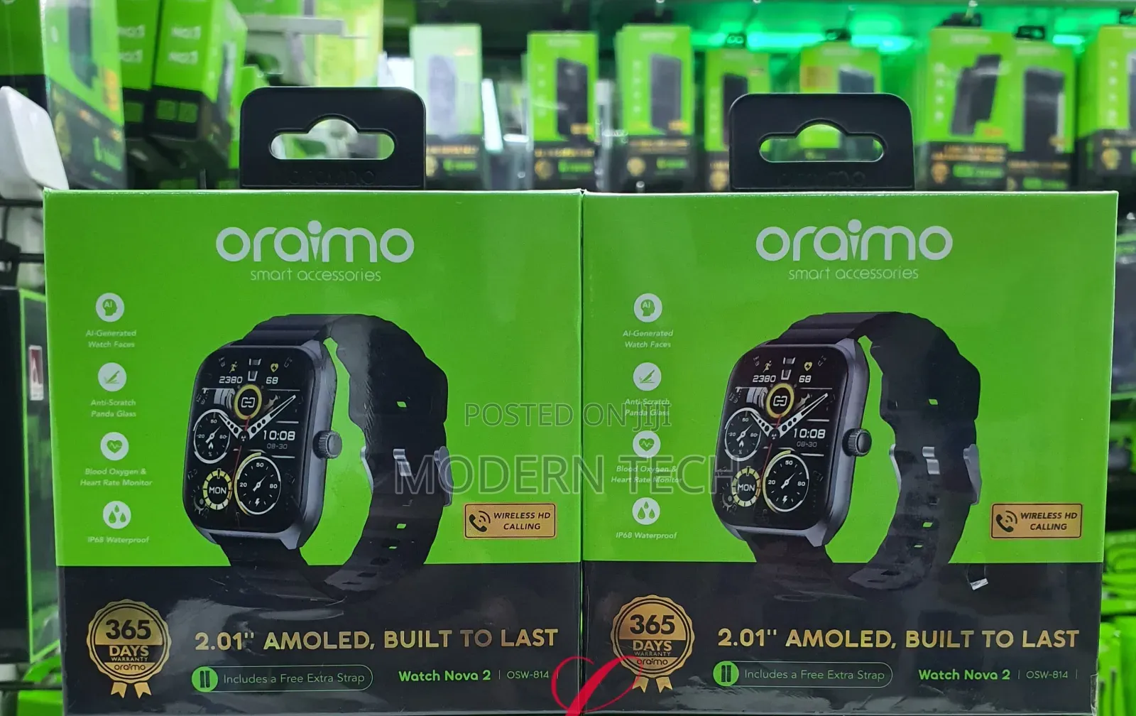 Oraimo Watch Nova 2 2.01" Amoled Ip68 Curved Smart Watch