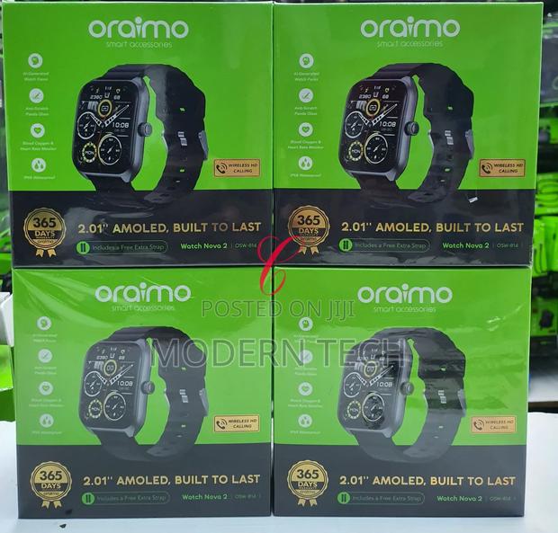 Oraimo Watch Nova 2 Smartwatch – 2.01" Amoled Display Ip68 Waterproof