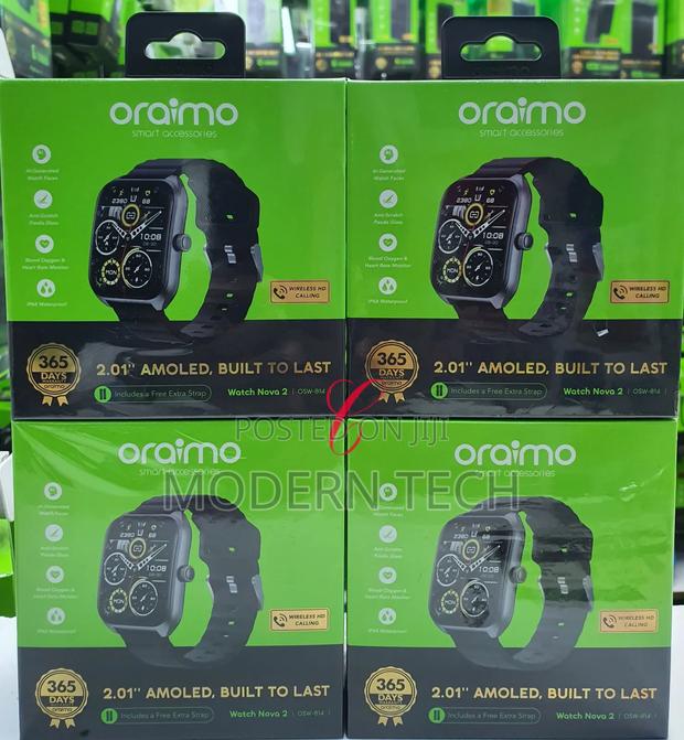 Oraimo Watch Nova 2 – Big 2.01" Amoled 20-Day Battery Ip68 Waterproof