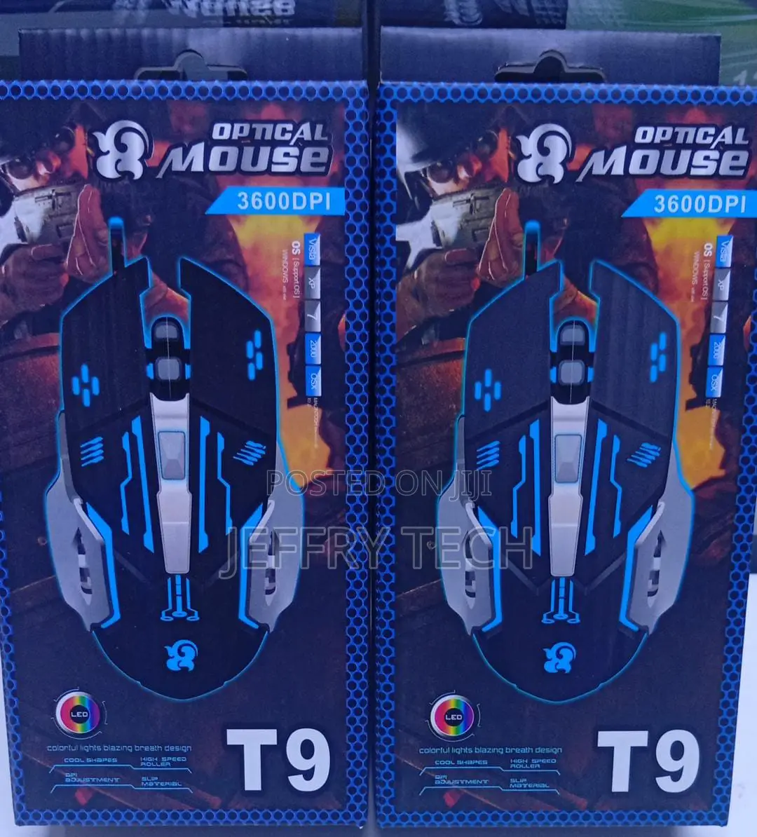 T9 Optical Gaming Mouse, a Wired Usb