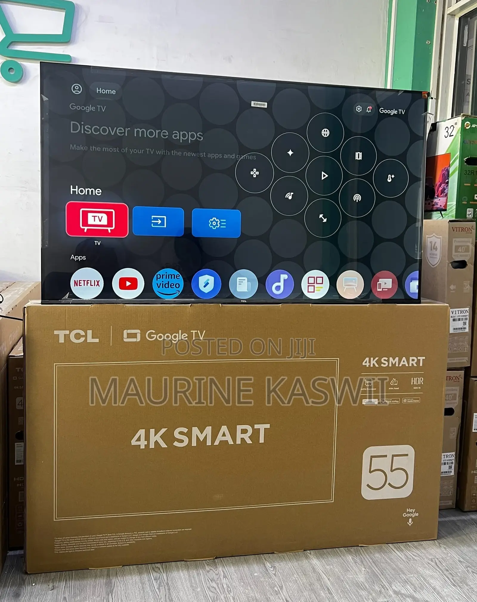 TCL 55 Inch V6d HDR Smart Google TV With Free TV Wall Mount