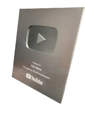 Silver Youtube Play Button
