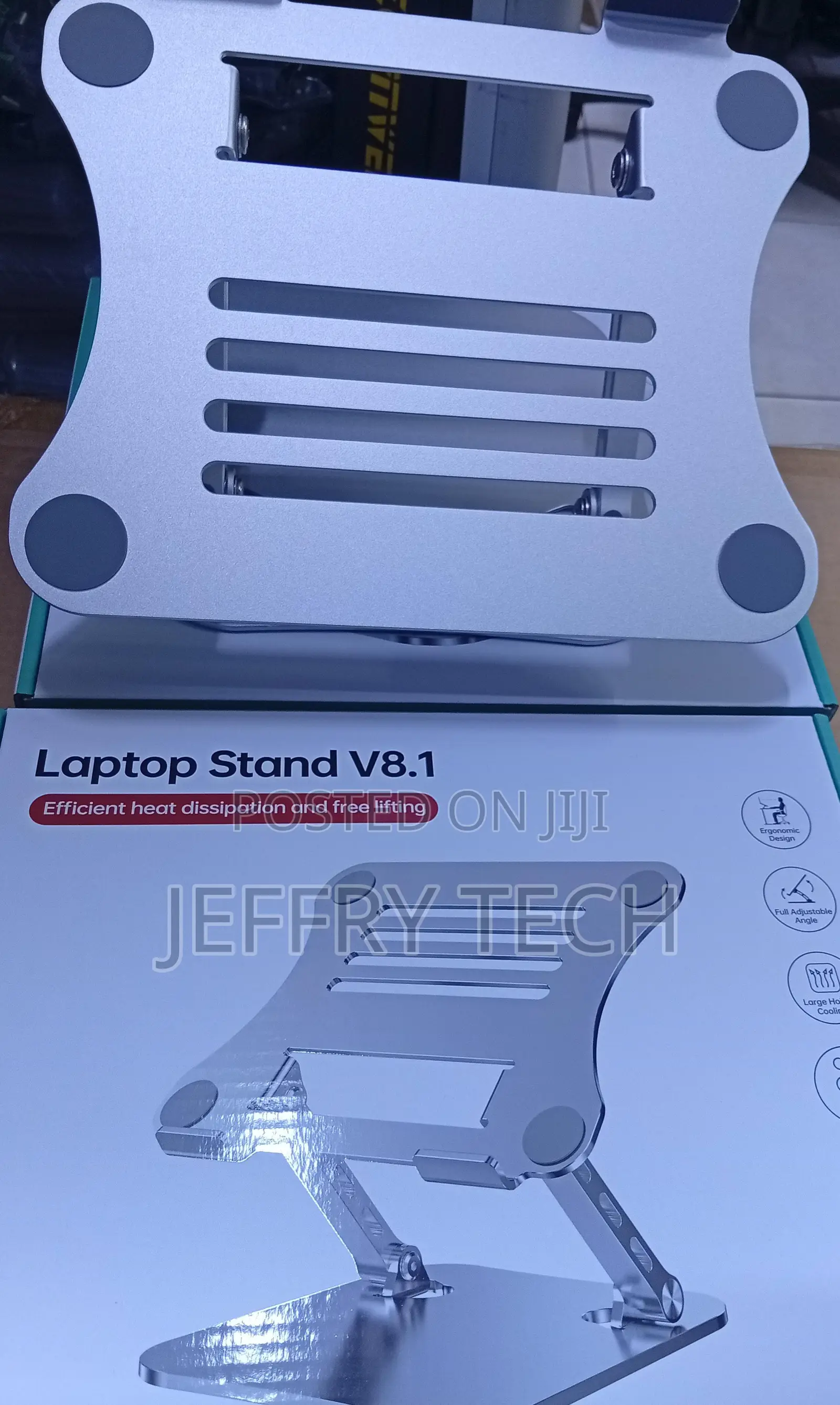 V8.1 Rotating Laptop Stand, Aluminum Ergonomic Riser