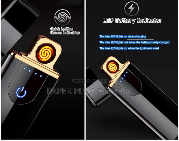 Usb Rechargeable Dual Arc Electric Lighter –Windproof Plasma Flameless - thumbnail 3