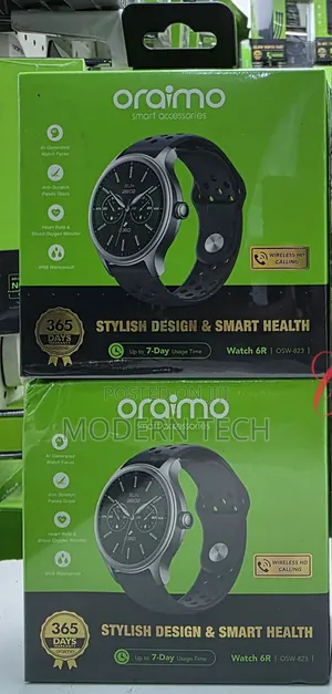 Oraimo Watch 6r Smartwatch – 1.39 Anti-Scratch Glass, Ip68 Waterproof