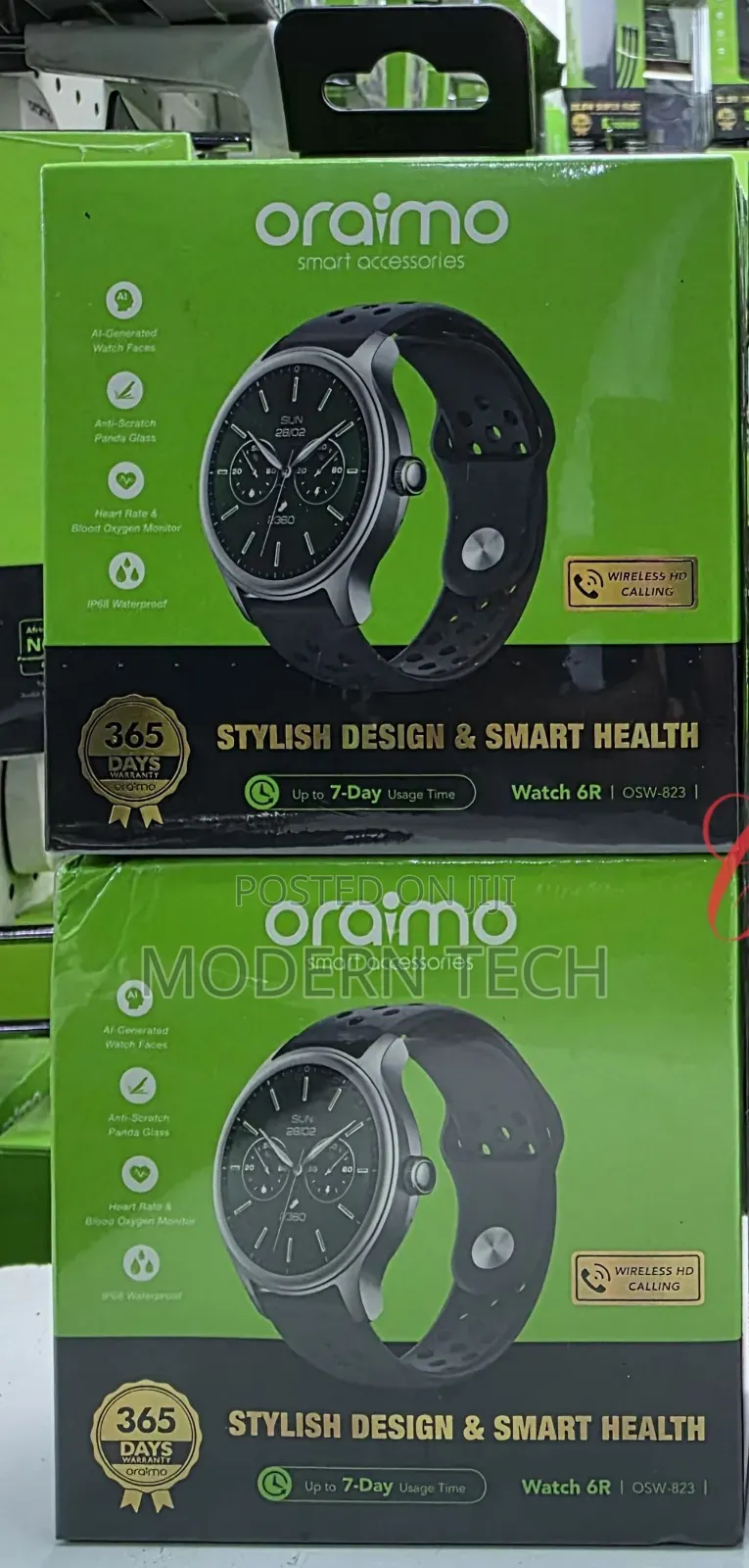 Oraimo Watch 6r Smartwatch – 1.39 Anti-Scratch Glass, Ip68 Waterproof