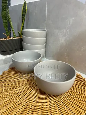 * 6 PCS Elegant Light Grey Bowls *