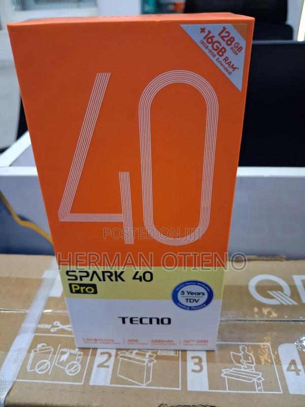 New Tecno Spark 40 Pro 128 GB Black - thumbnail 2