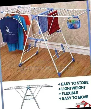 Blue White Plastic Outdoor Cloth Rack