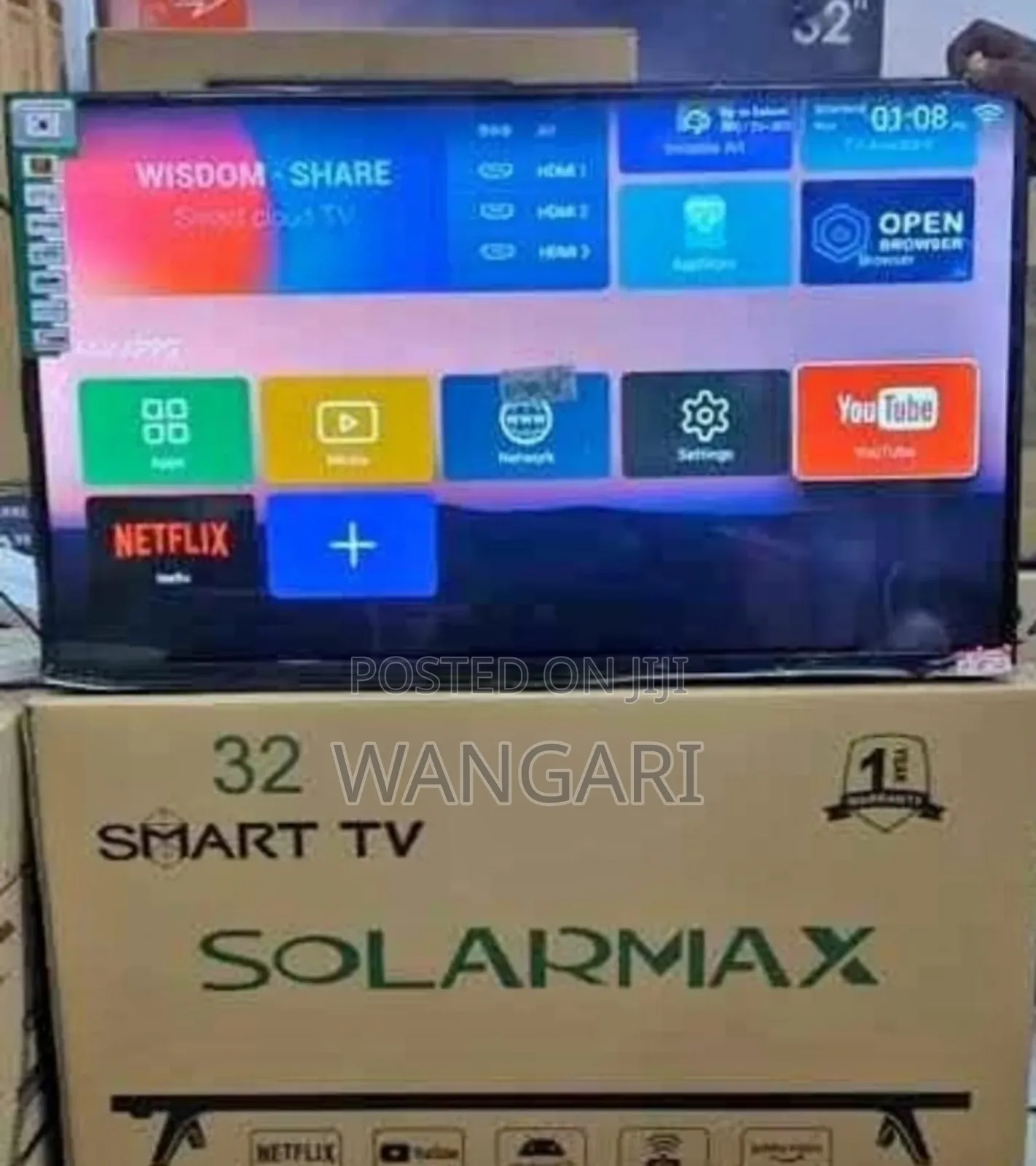 Solarmax 32 Inch Smart Tv With Inbuilt DVB Decorder