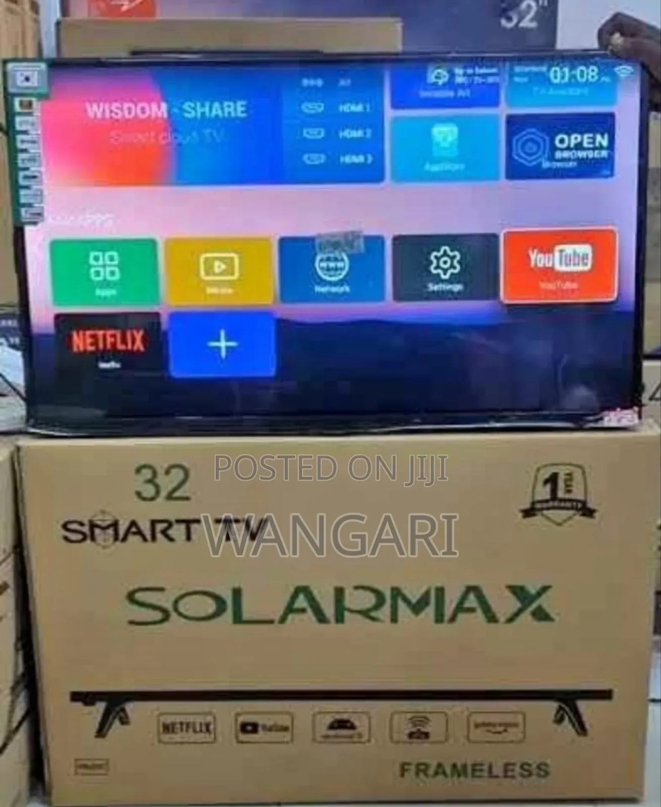 Solarmax 32 Inch Smart Tv With Inbuilt DVB Decorder