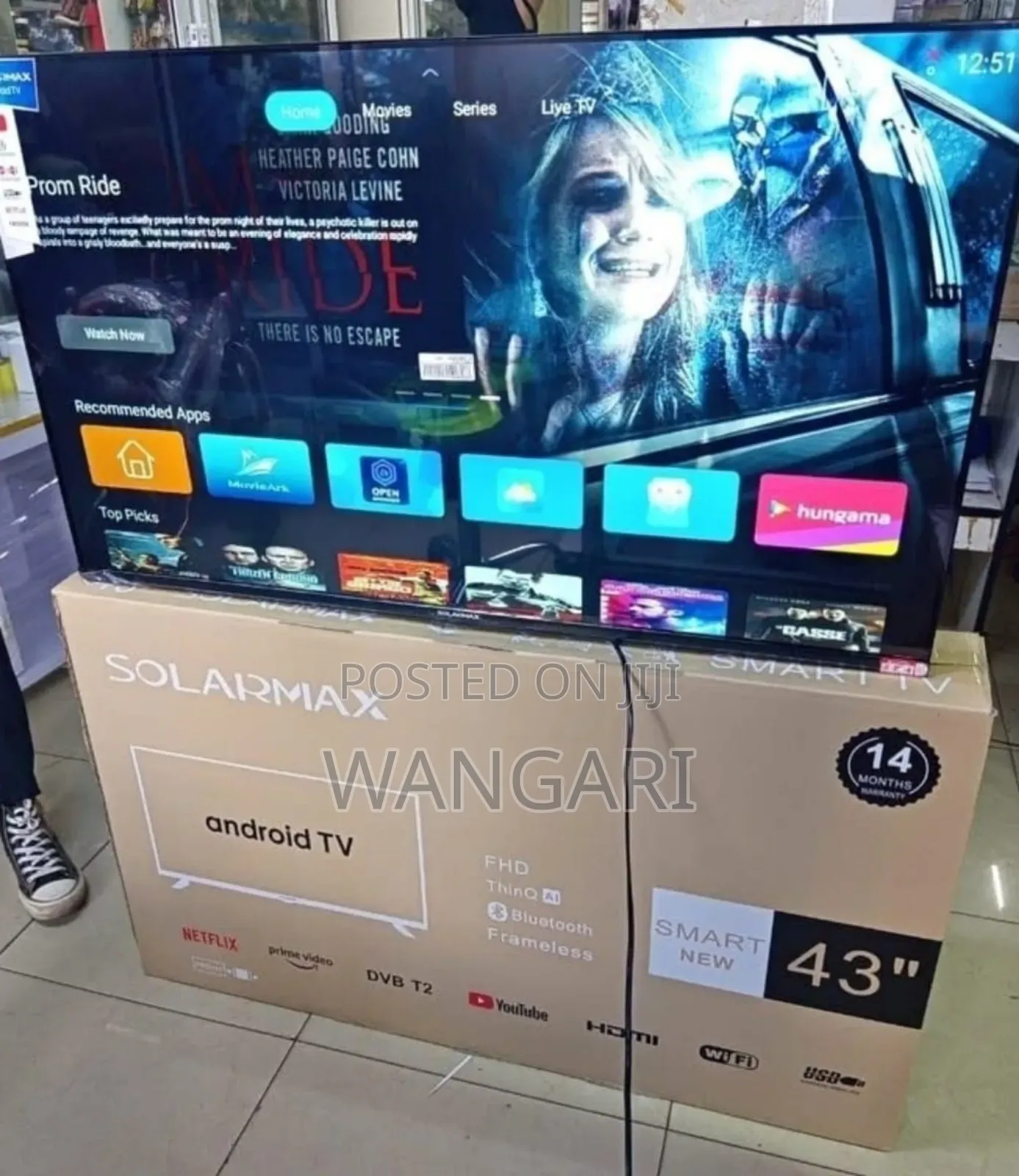 Frameless Design Solarmax 43 Inch Smart Tv