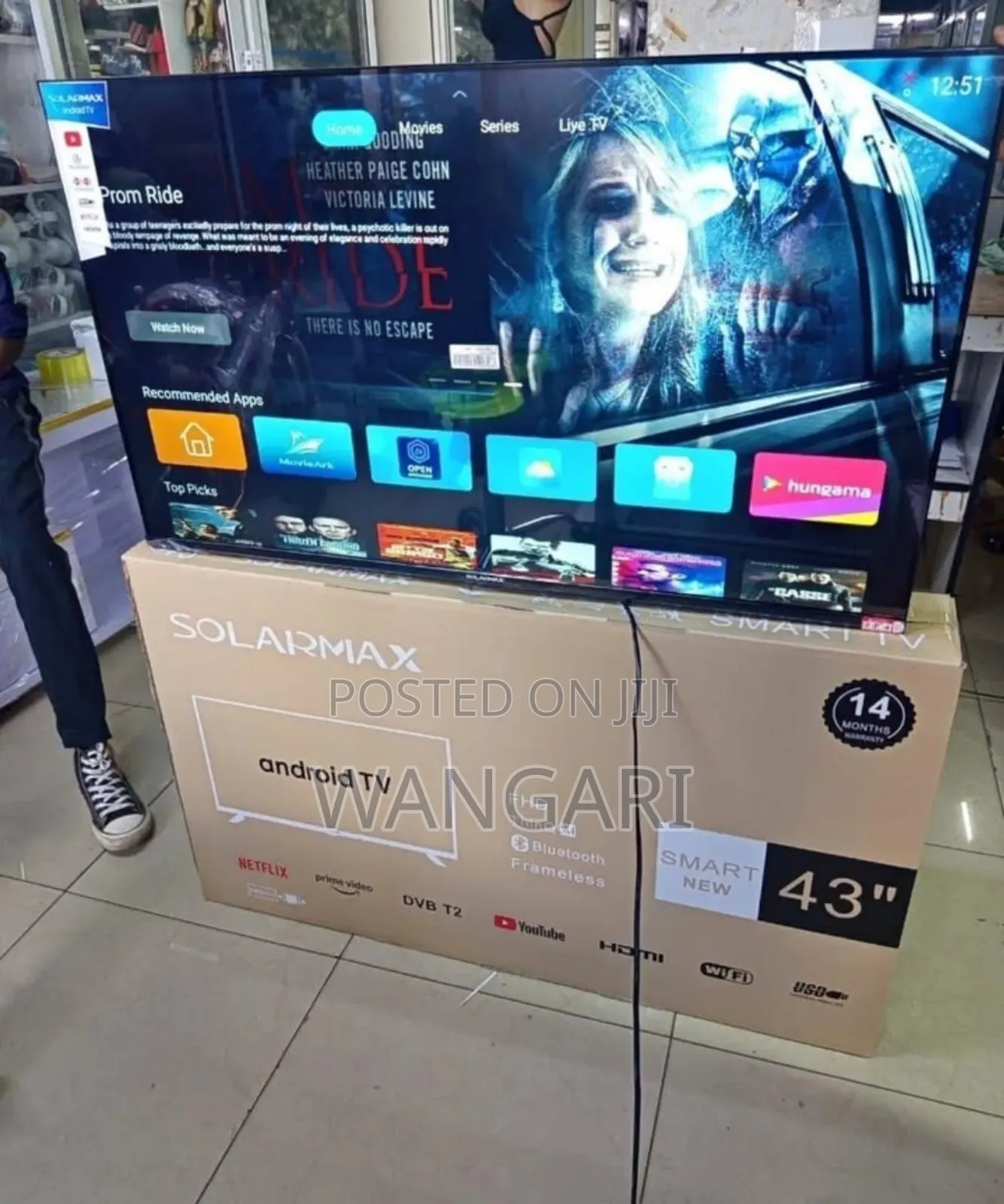 Bluetooth Enabled Solarmax 43 Inch Smart Tv