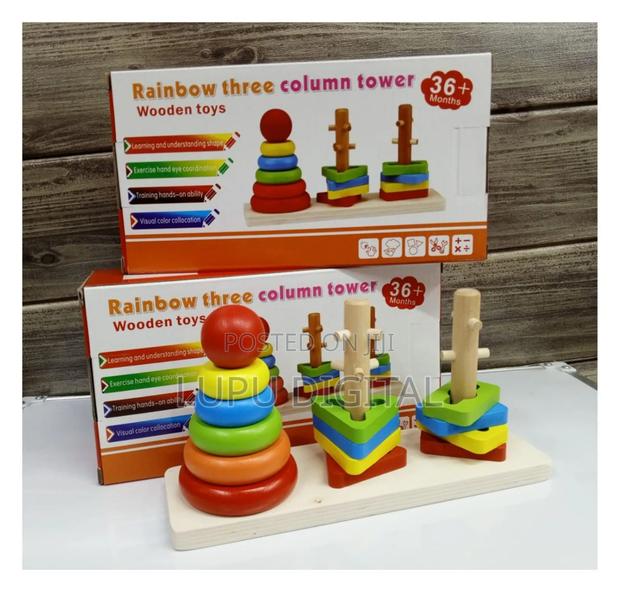 Rainbow Three Column Tower.
Wooden. - main view