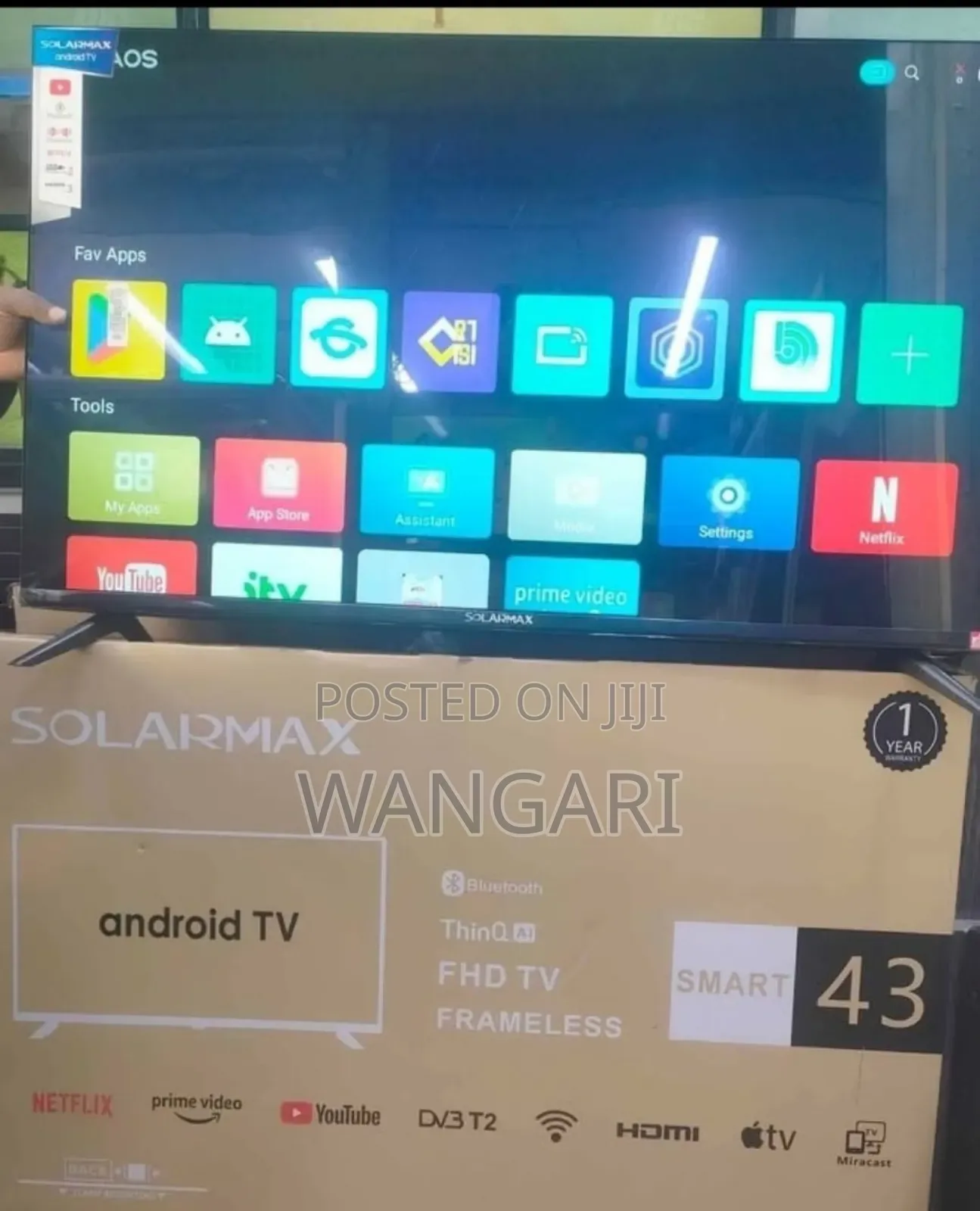 Solarmax 43 Inch Smart Tv With Built in Speaker