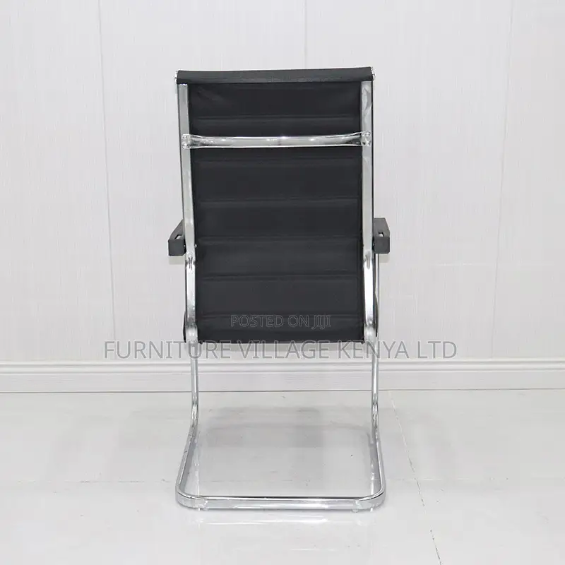 Office Chair; Black Chrome Conference Office Chair