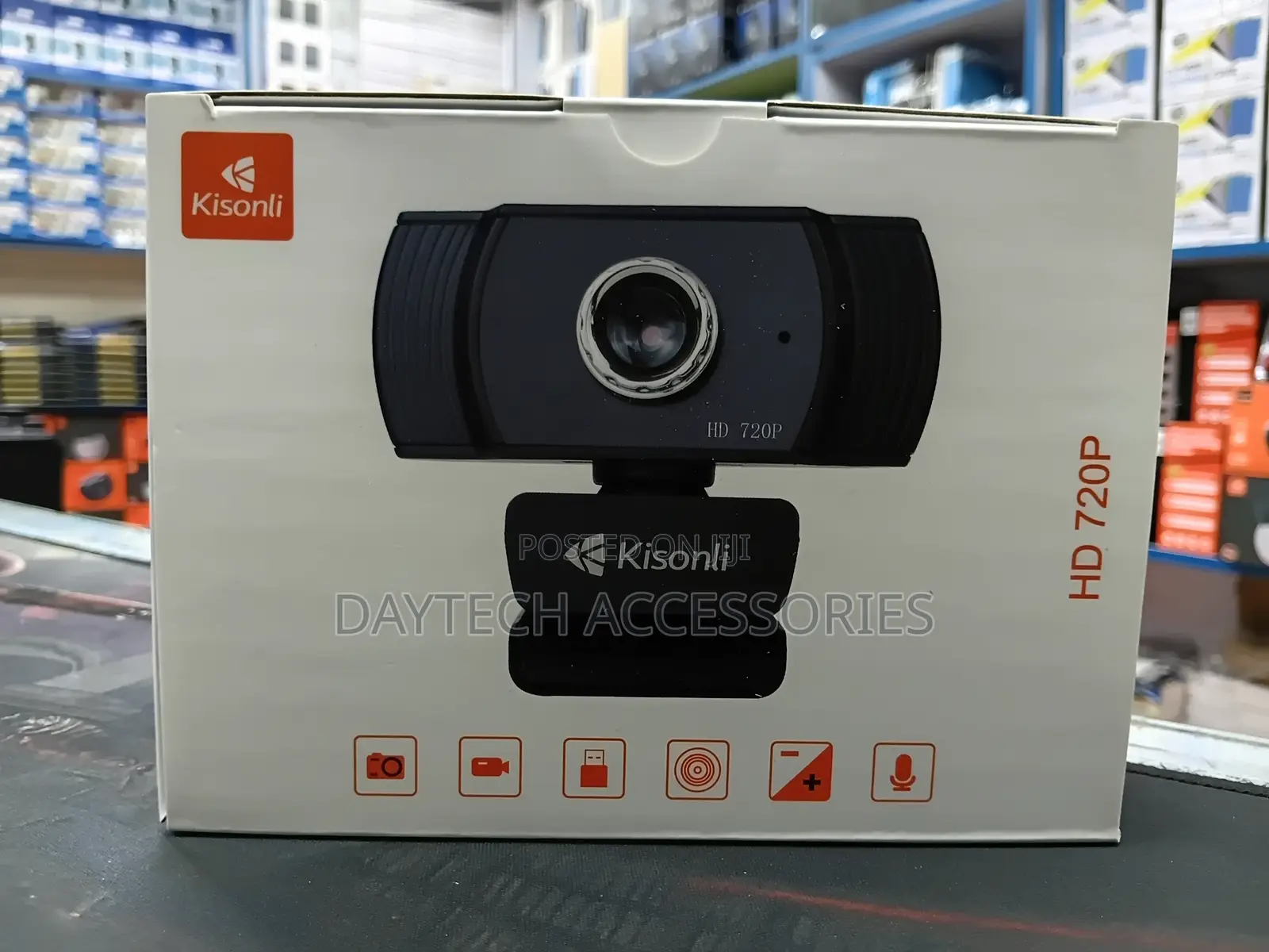 Kisonli Hd 720p Webcam - Black
