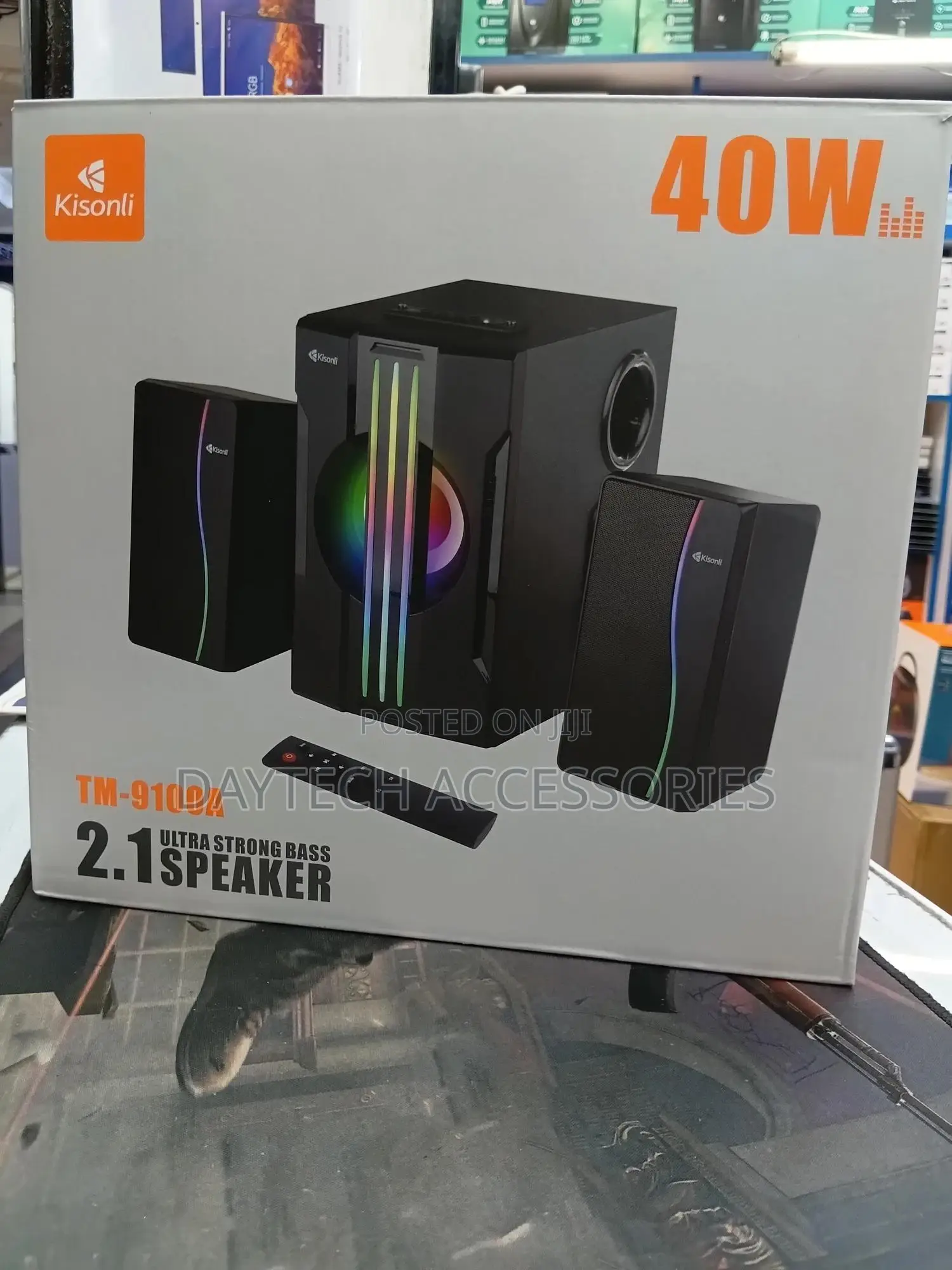 The Kisonli Tm-9100a Is a 2.1 Channel Multimedia Bluetooth Speaker