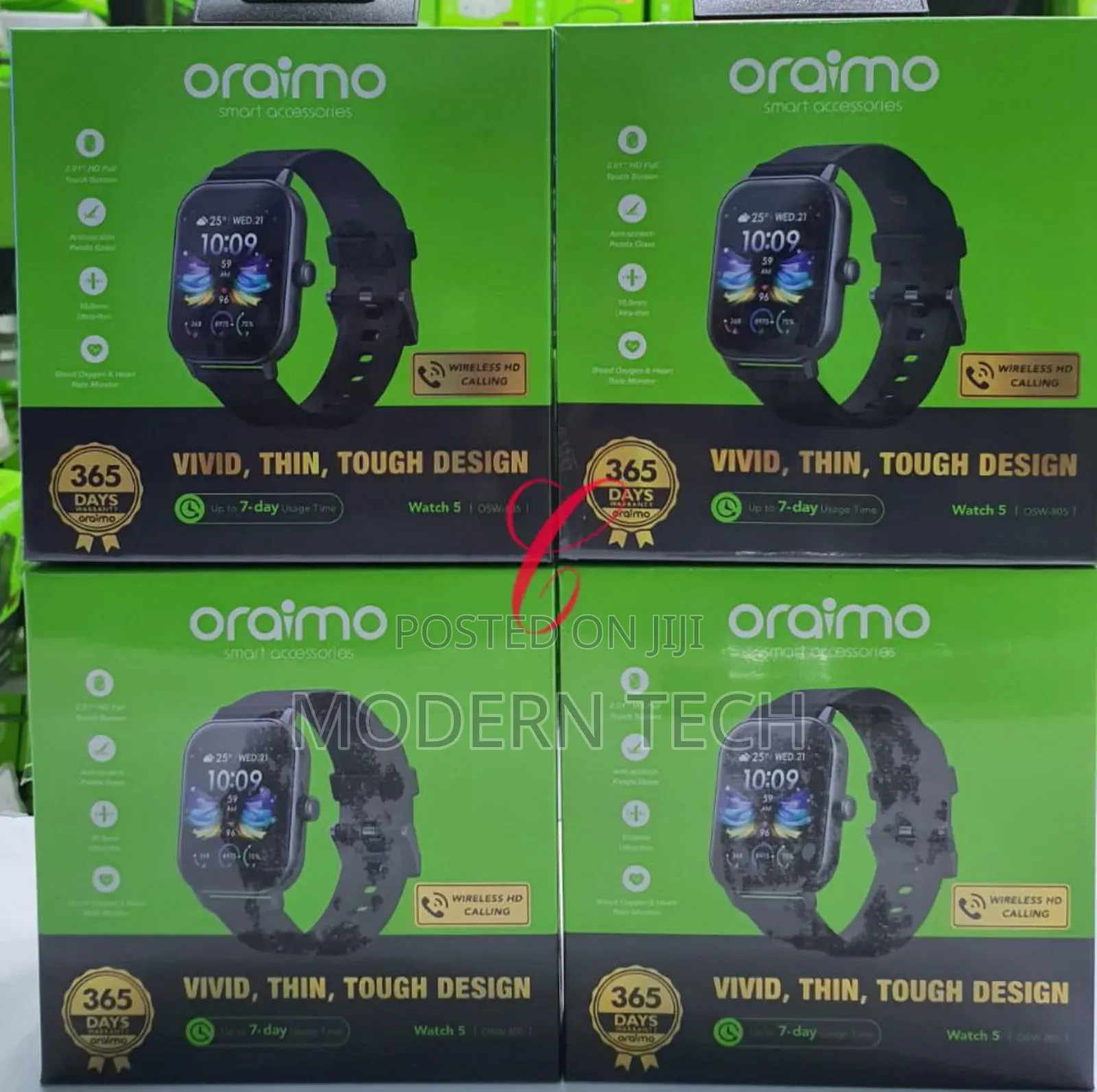 Oraimo Watch 5 Smart Watch – Big Screen, Smart Calls