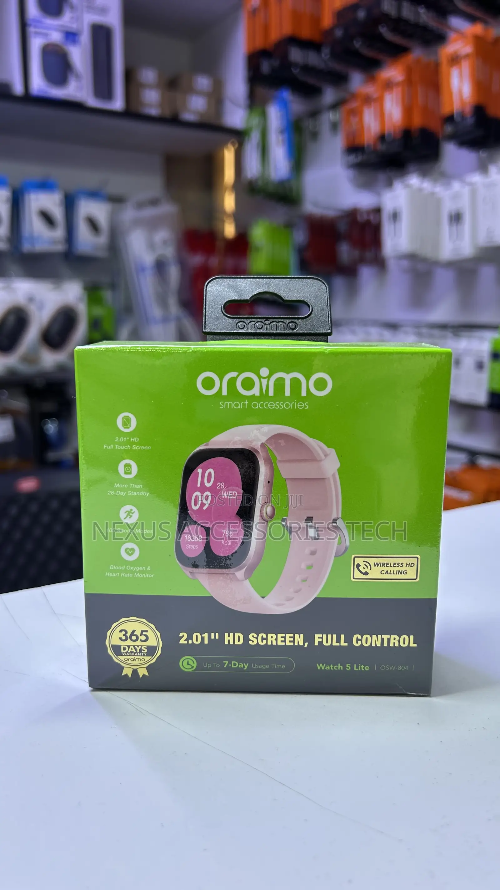 Oraimo Watch 5 Lite Osw-804 Pink – Stylish Smartwatch, Long Battery