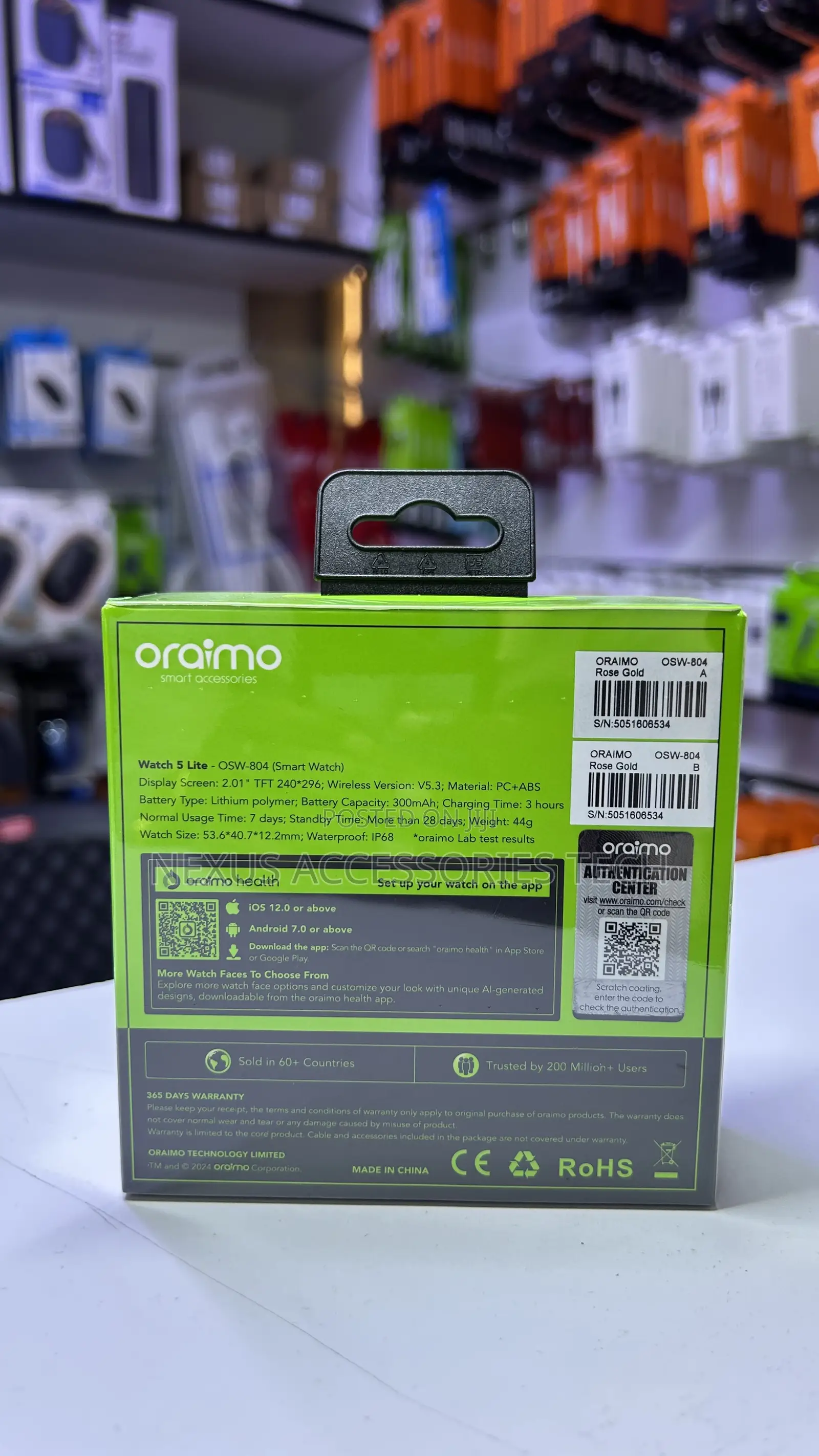 Oraimo Watch 5 Lite Osw-804 Pink – Stylish Smartwatch, Long Battery