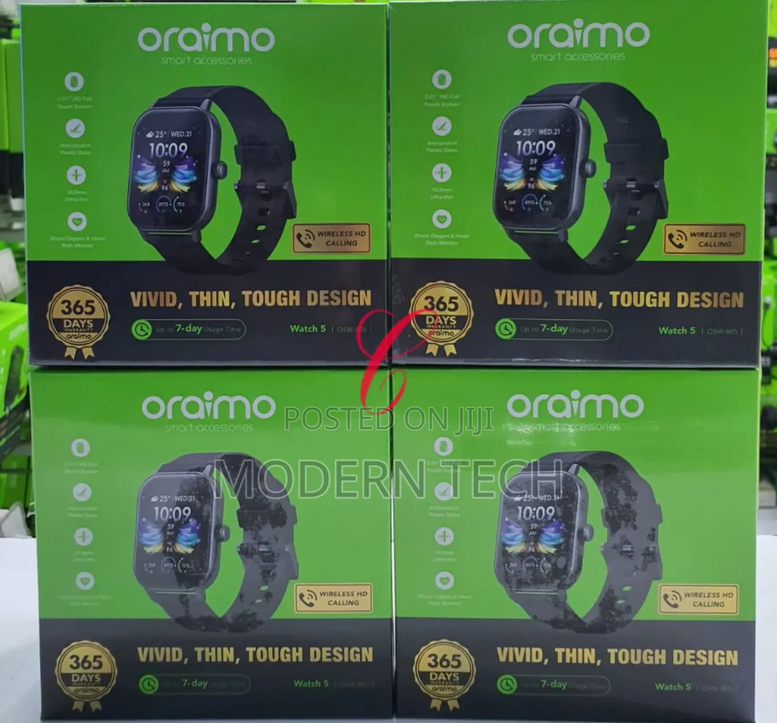 Oraimo Watch 5 – 1atm Waterproof Sports Modes