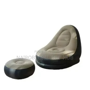 Inflatable Portable Comfort Chair With Footrest