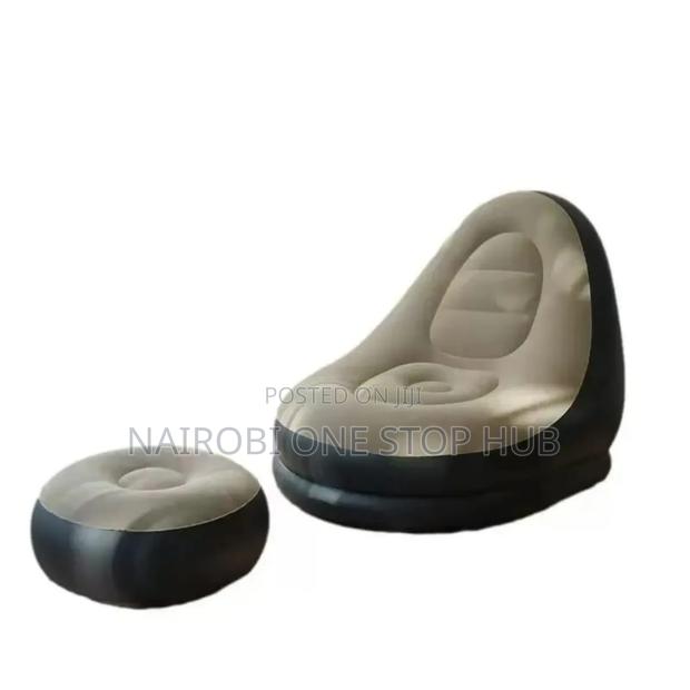 Inflatable Portable Comfort Chair With Footrest