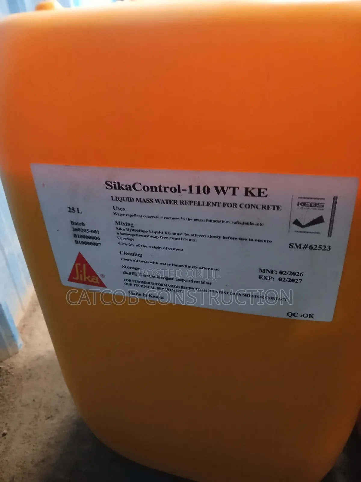 25l Concrete Admixture For Strength Durability