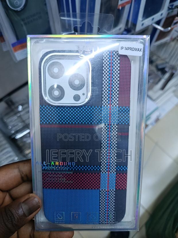 Simelik iPhone 14 Pro Max Carbon Fiber Case in Blue Black Accent