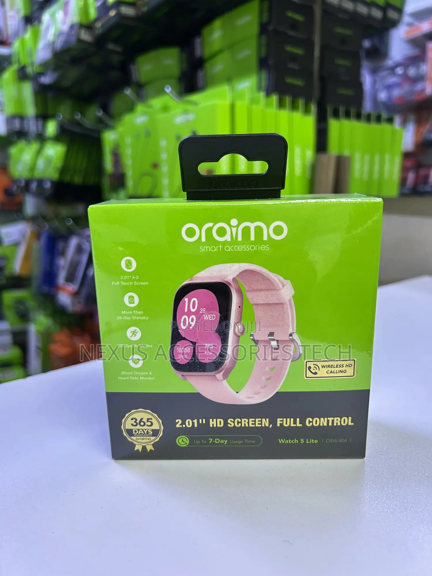 Oraimo Watch 5 Lite Osw-804 Pink – Smart With Calls Fitness Tracking