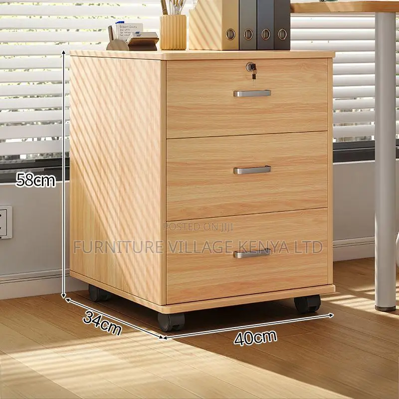 Office Cabinet; 3-drawer Wooden Filing Office Cabinet