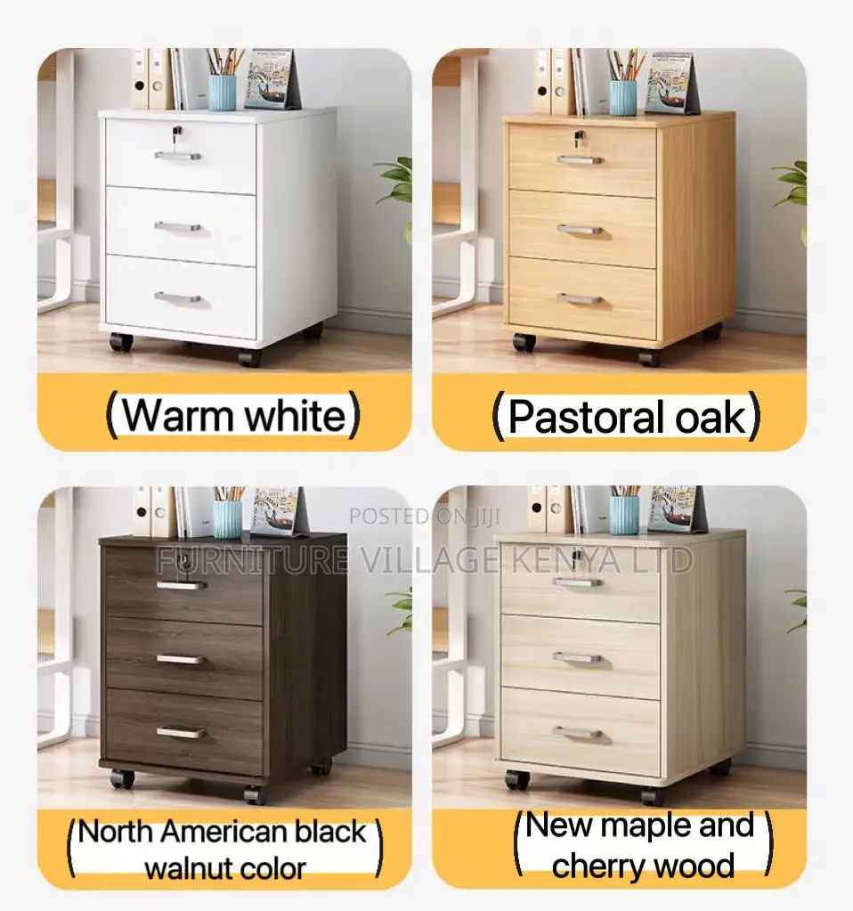 Office Cabinet; 3-drawer Wooden Filing Office Cabinet