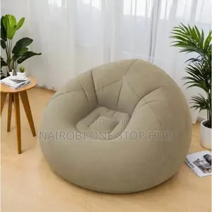 Inflatable Sofa Bean Shaped Chair With Manual Pump