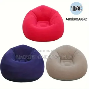 Inflatable Sofa Bean Shaped Chair With Manual Pump