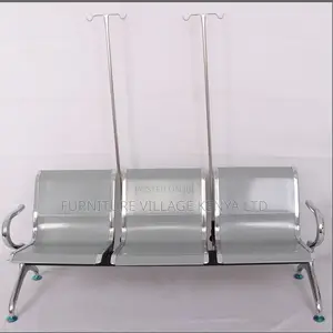 Office Bench; 3-seater Steel Reception Office Bench