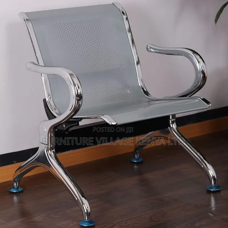 Office Bench; 3-seater Steel Reception Office Bench